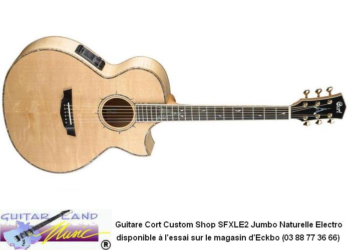 Guitare Cort Custom Shop SFXLE2 Jumbo Naturel Electro